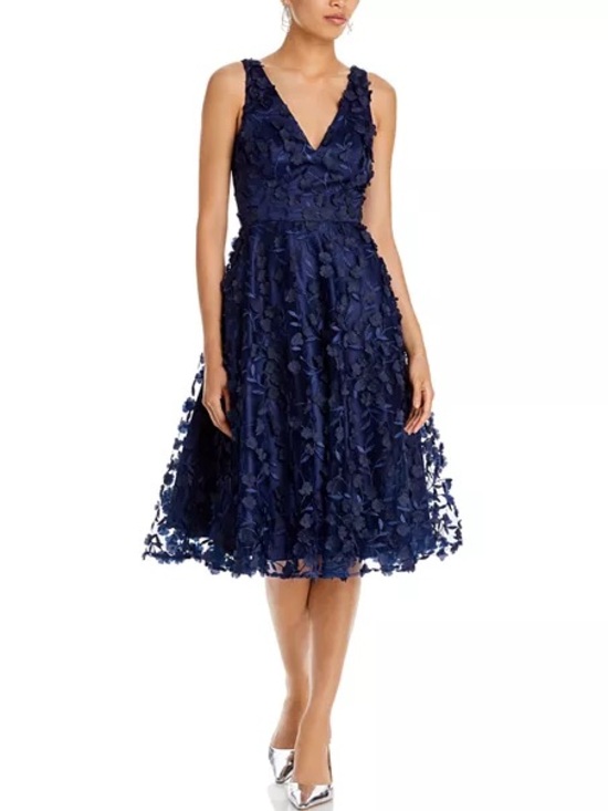 Eliza J Dresses & Skirts - Eliza J V Neck Fit and Flare Dress. Size 10 Women #522
